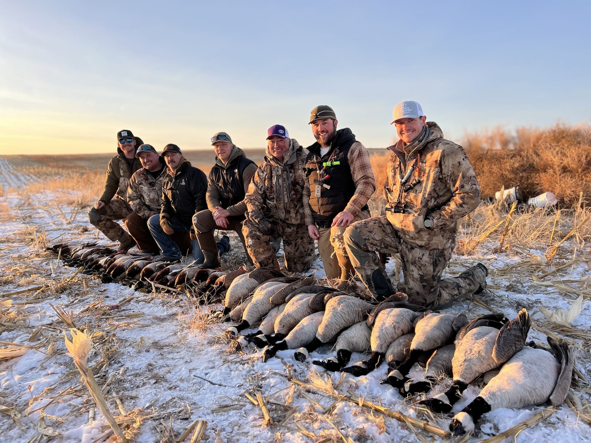 Jake and his buddies after a successful goose hunt