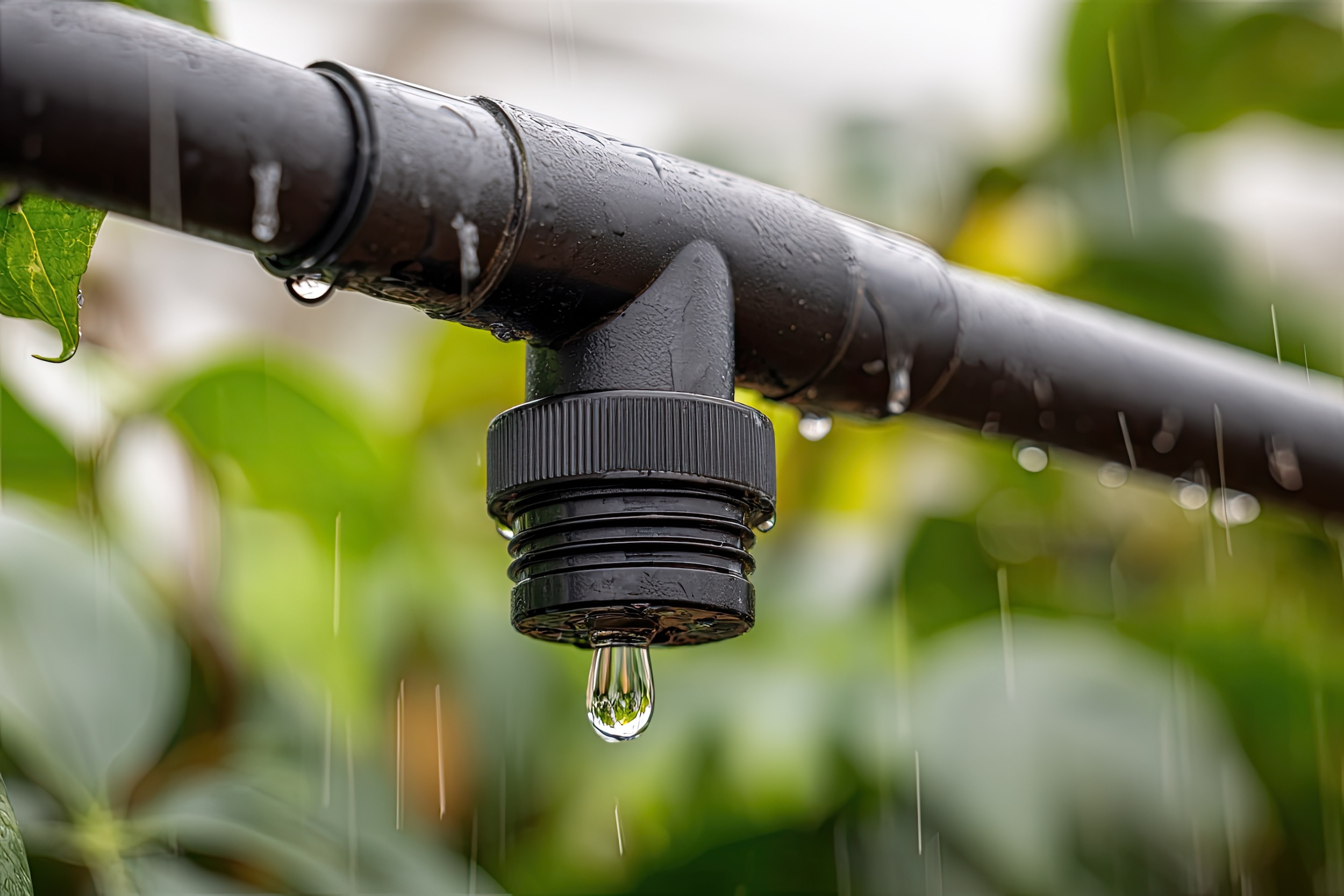 water dripping from a drip system showcasing precision irrigation agriculture industry trends