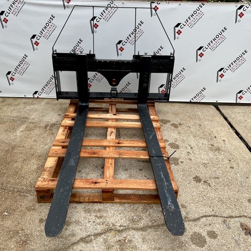 Thumbnail image of a 60″ Skid Steer Pallet Forks With Bale Spear And Hitch Attachments