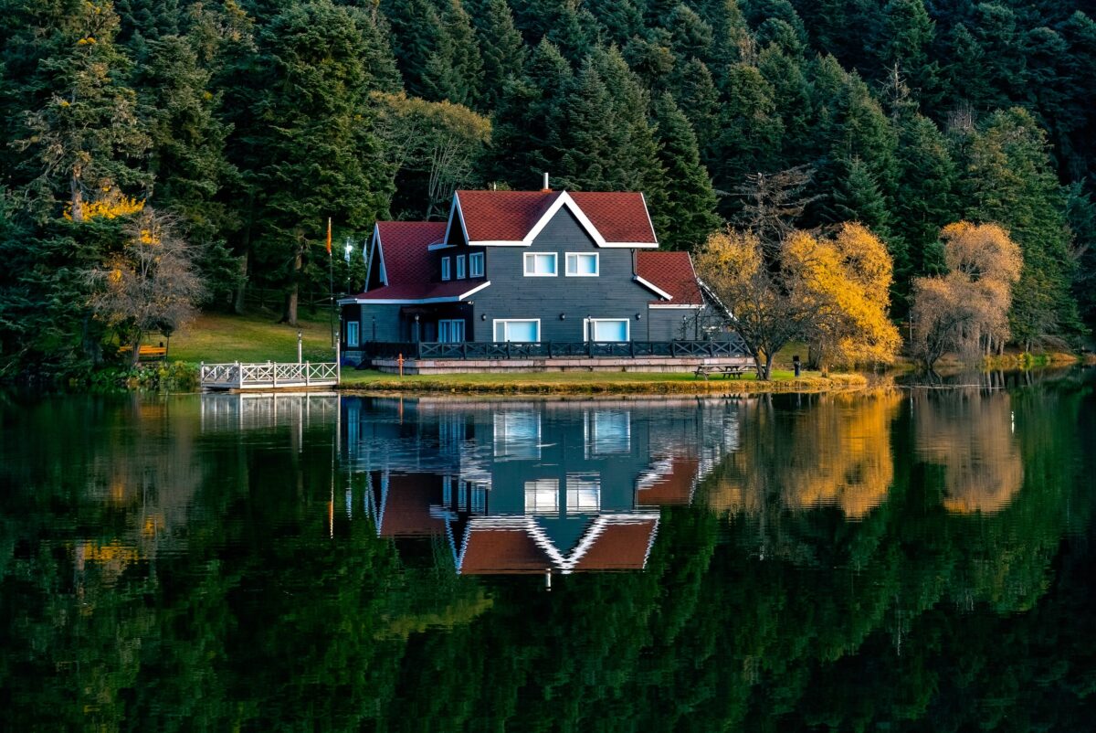 home on a lakeside property that is part of a family land trust